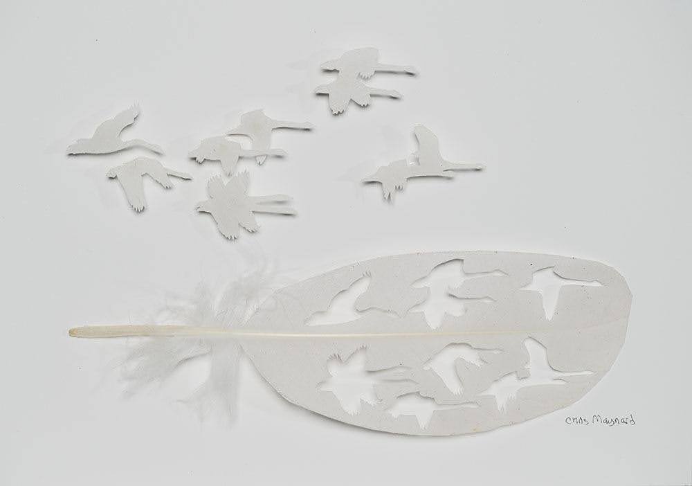 Mute swan feathers, Chris Maynard, Craft in America