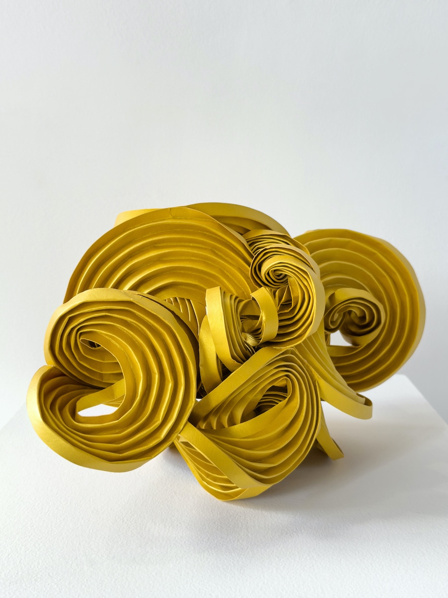 Folded paper geometry sculpture, Craft in America, Erik and Martin Demaine