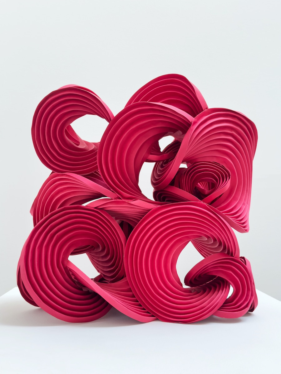 Folded paper geometry sculpture, Craft in America, Erik and Martin Demaine