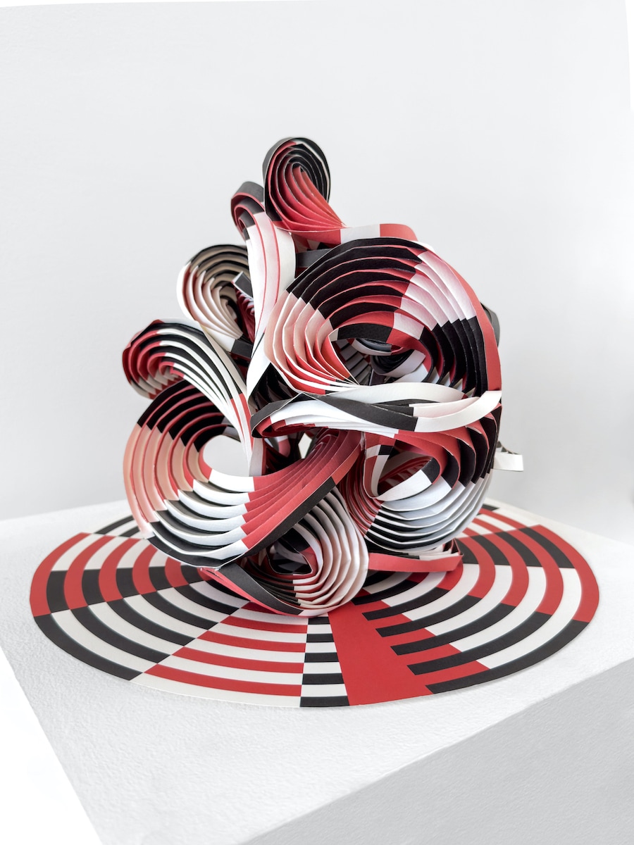 Folded paper geometry sculpture, Craft in America, Erik and Martin Demaine